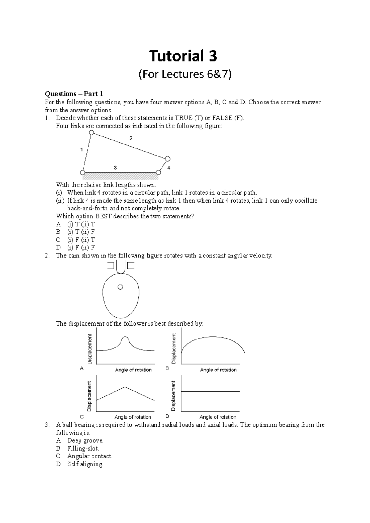 Control And Instrumentation - Mechanical Actuators - Q And As ...