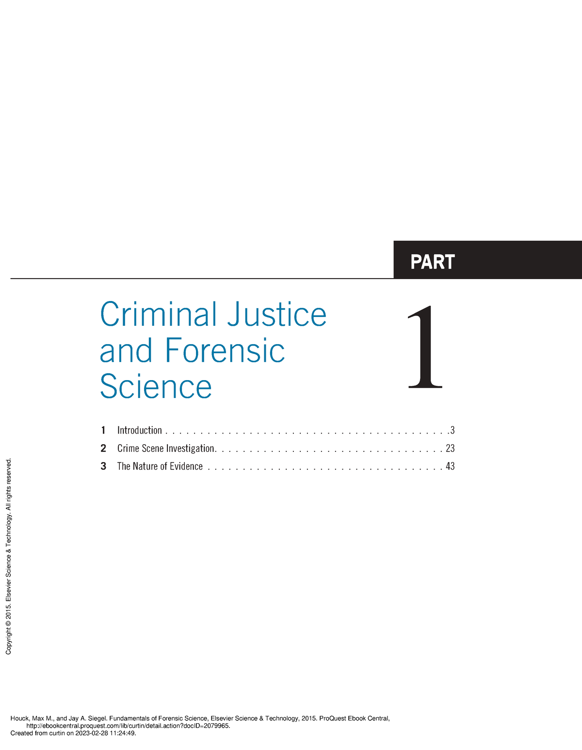 Fundamentals Of Forensic Science - (Part 1 - Criminal Justice And ...