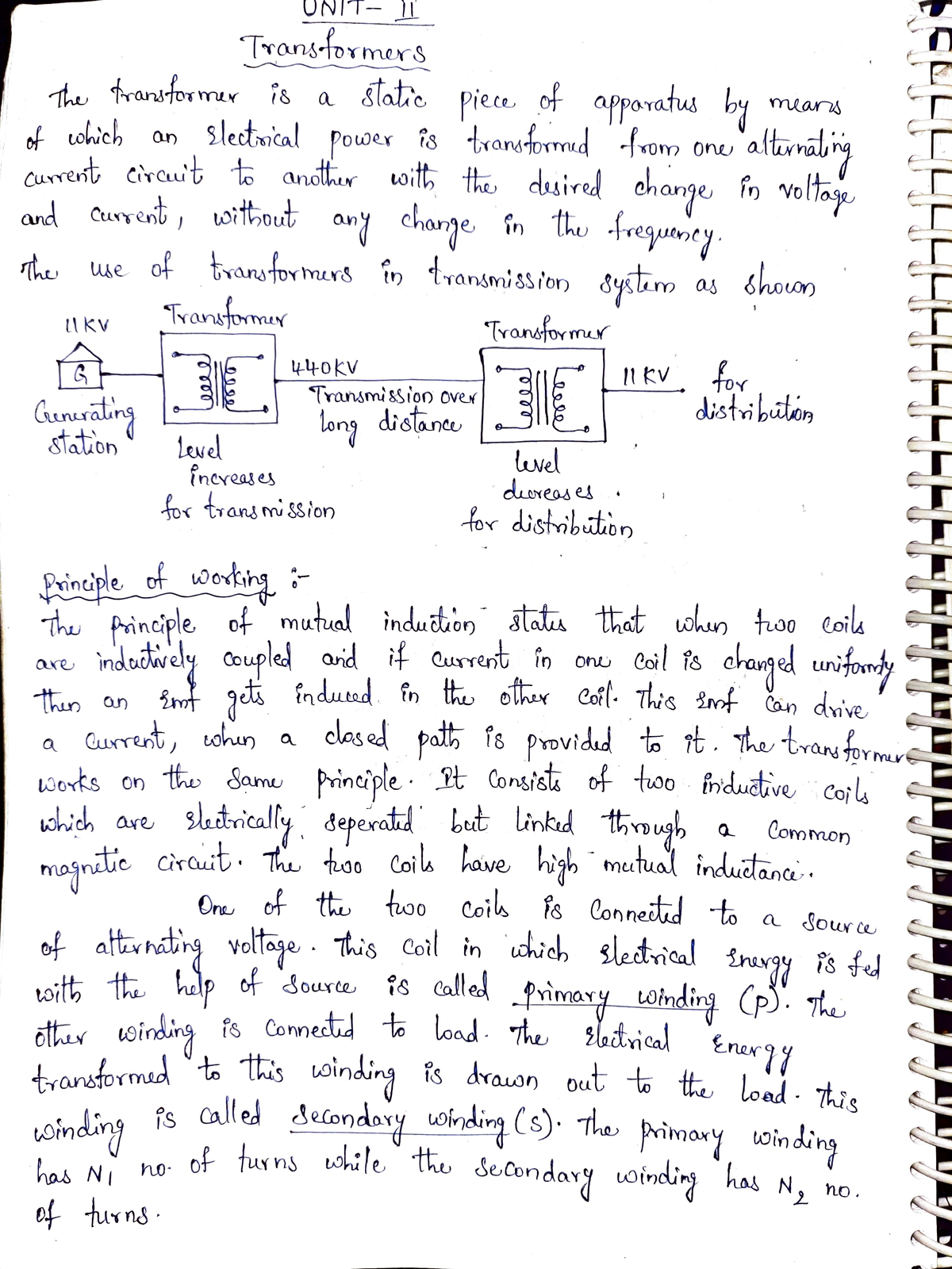 Transformers - NOTES - Electrical And Electronics Engineering - Studocu