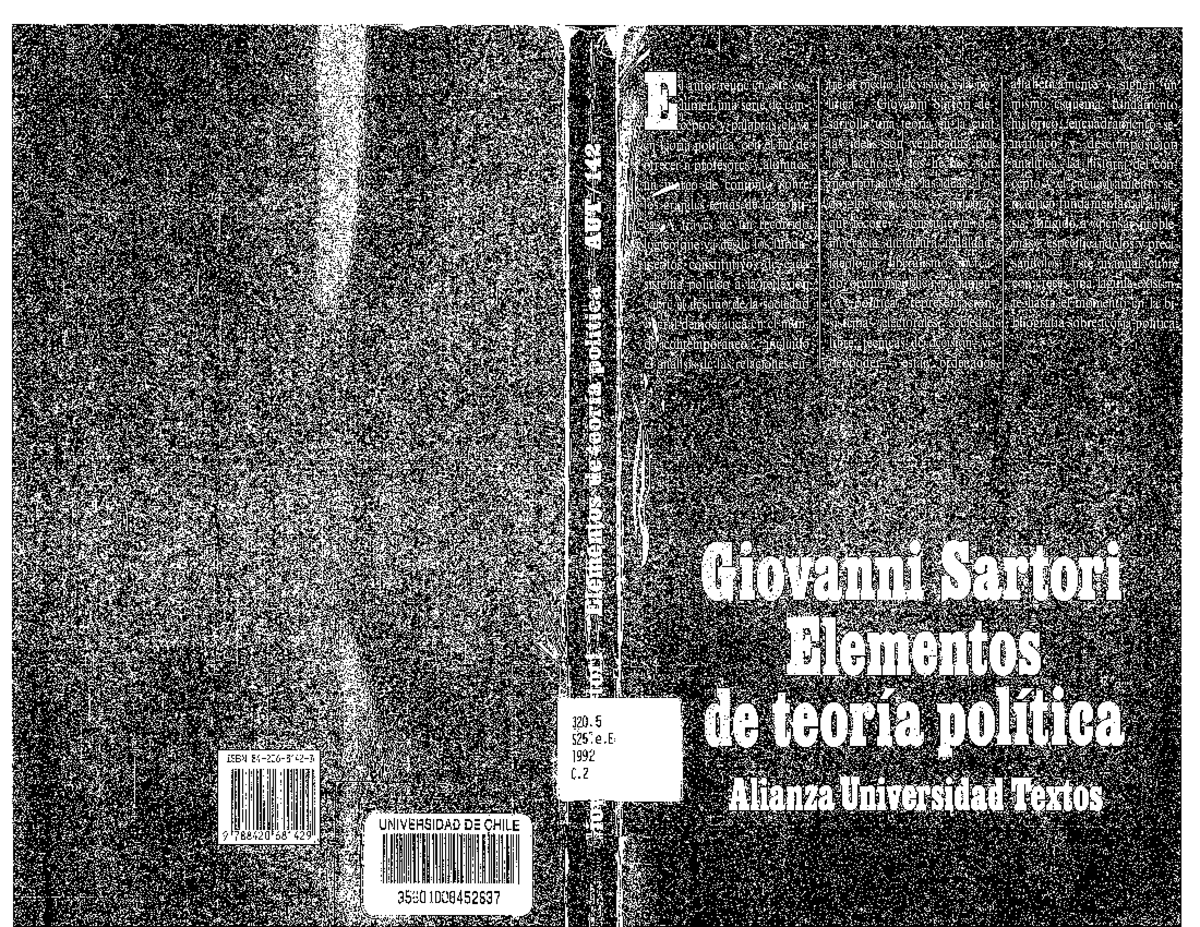 Sartori, Giovanni -Elementos de Teoría Política-Alianza Editorial (1992