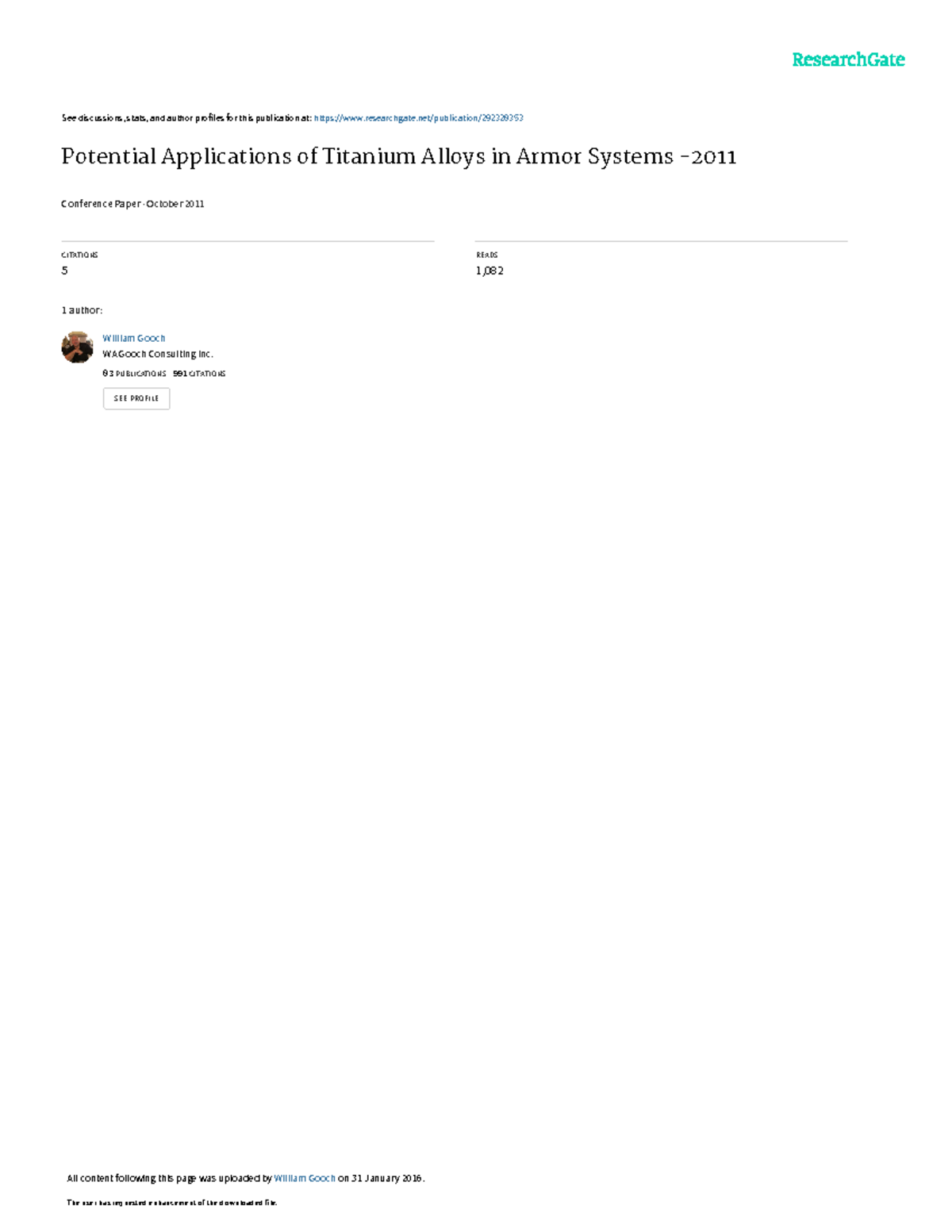 Potential Applicationsof Titanium Alloysin Armor Systems-2011 - See ...