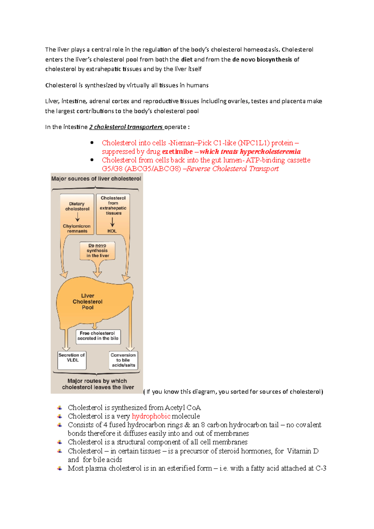 Cholesterol - Essay question based on specific topic to help for ...