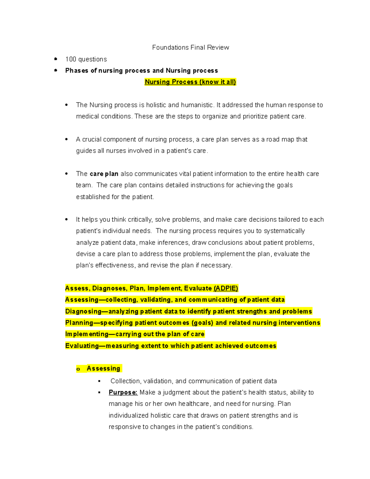 Lecture notes, lectures 1-30 - Study guide Final exam - Foundations ...