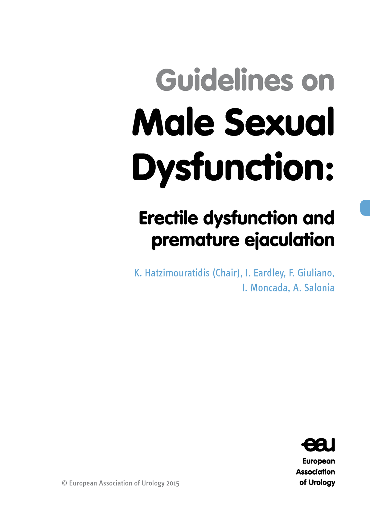 08. Guidelines on Male Sexual Dysfunction Erectile Dysfunction and