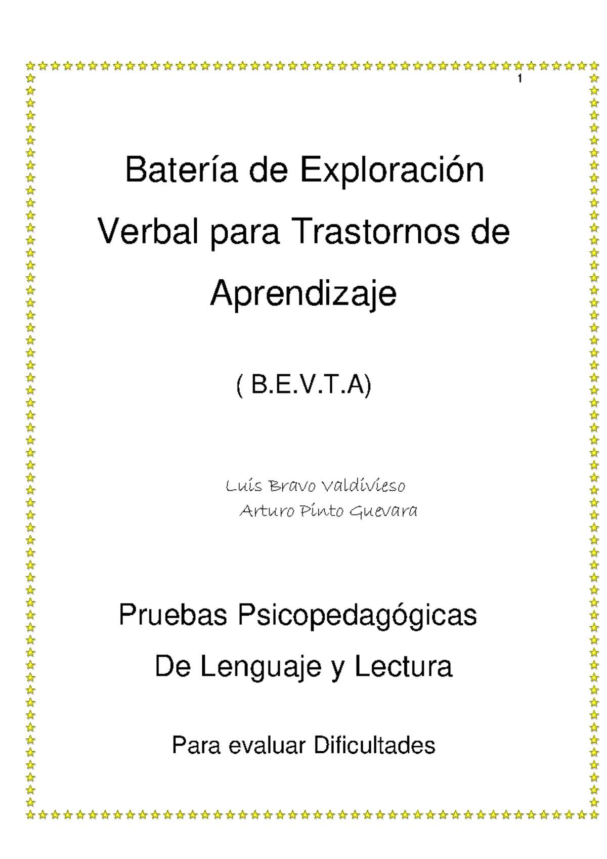 Bevta Manual Completo Psicopedagogía 2 Año - Batería De Exploración ...