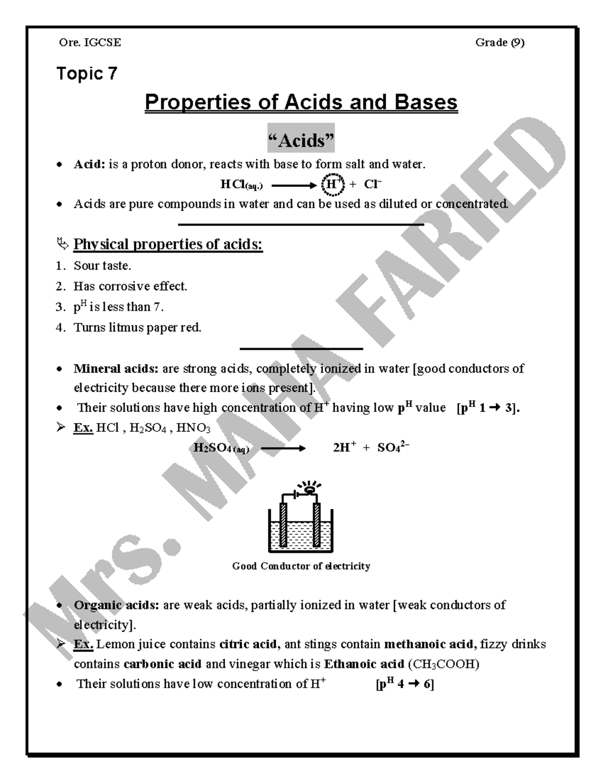 unit157485595904094 - Topic 7 Properties of Acids and Bases “Acids ...