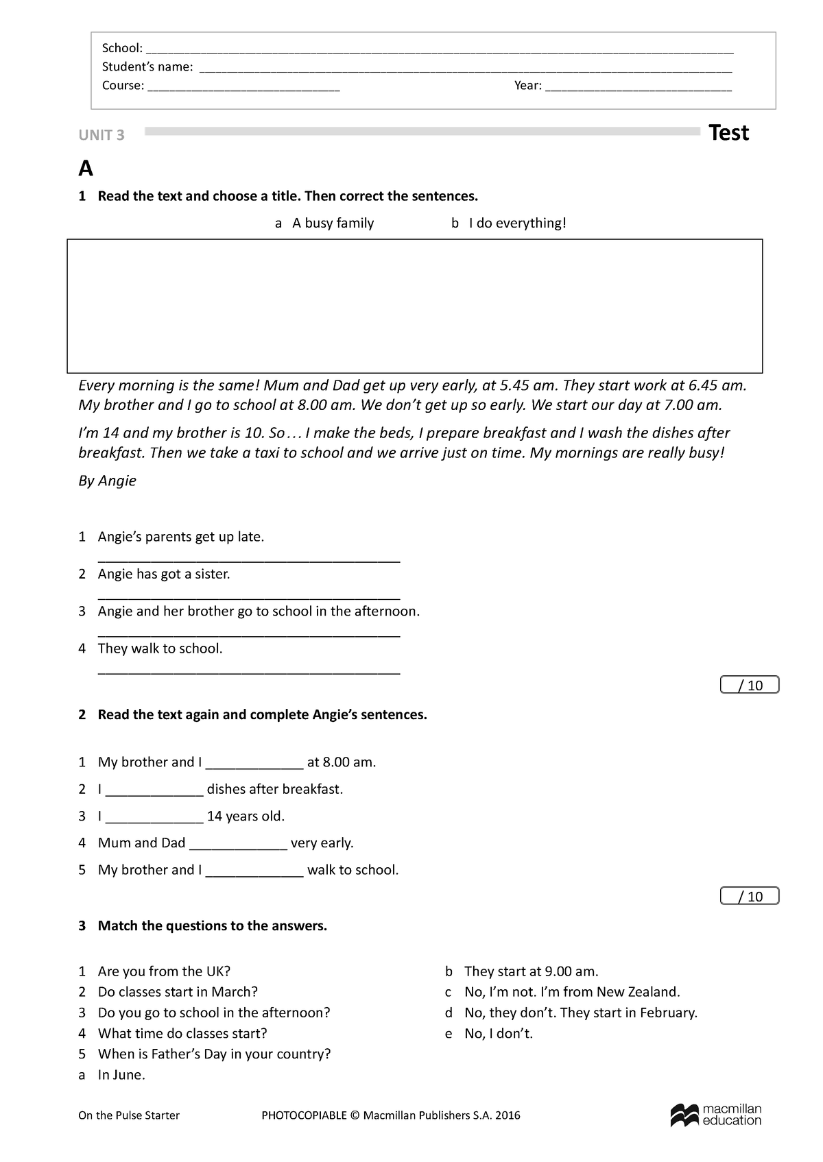 OTP0 Unit 3 Test A - practica para examenes - School: - Studocu