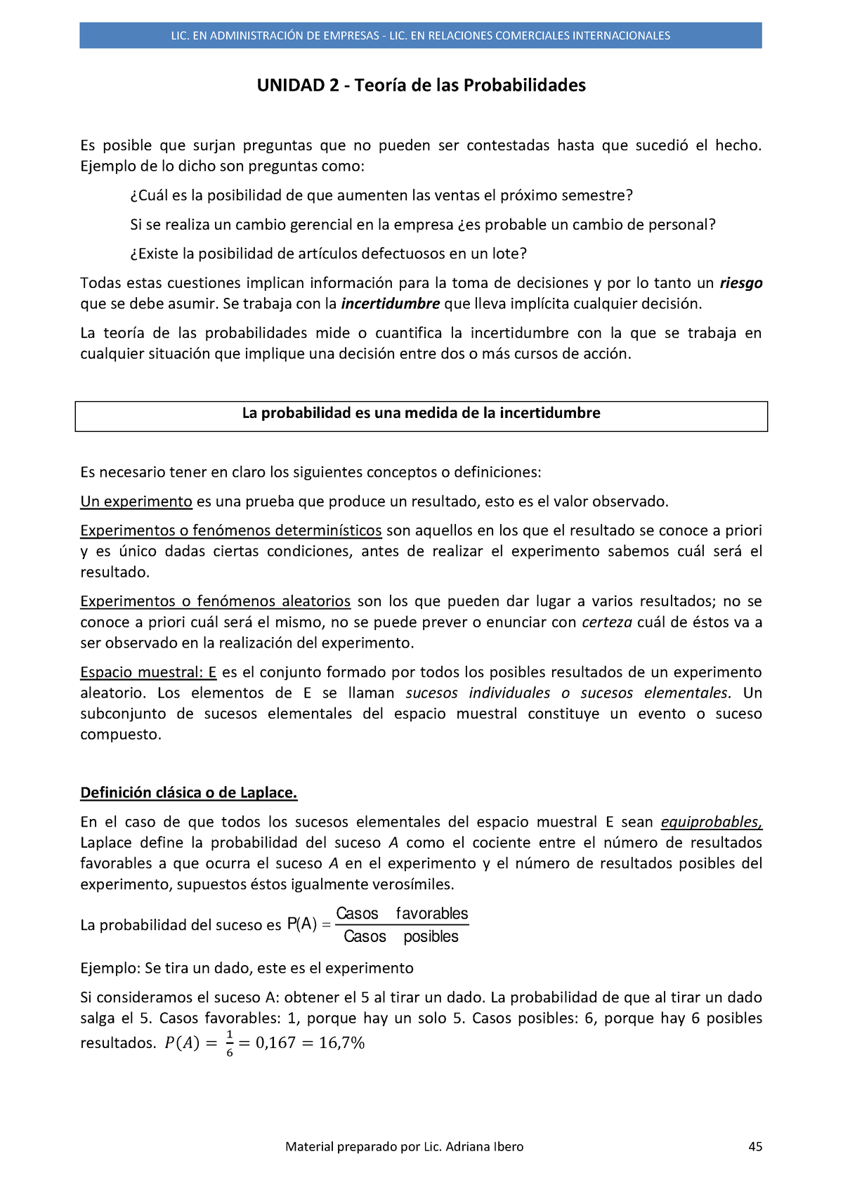 4 Teoria De Las Probabilidades Adm - UNIDAD 2 - TeorÌa De Las ...