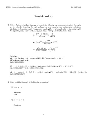 Python cheatsheet - PS0001 - NTU - Studocu