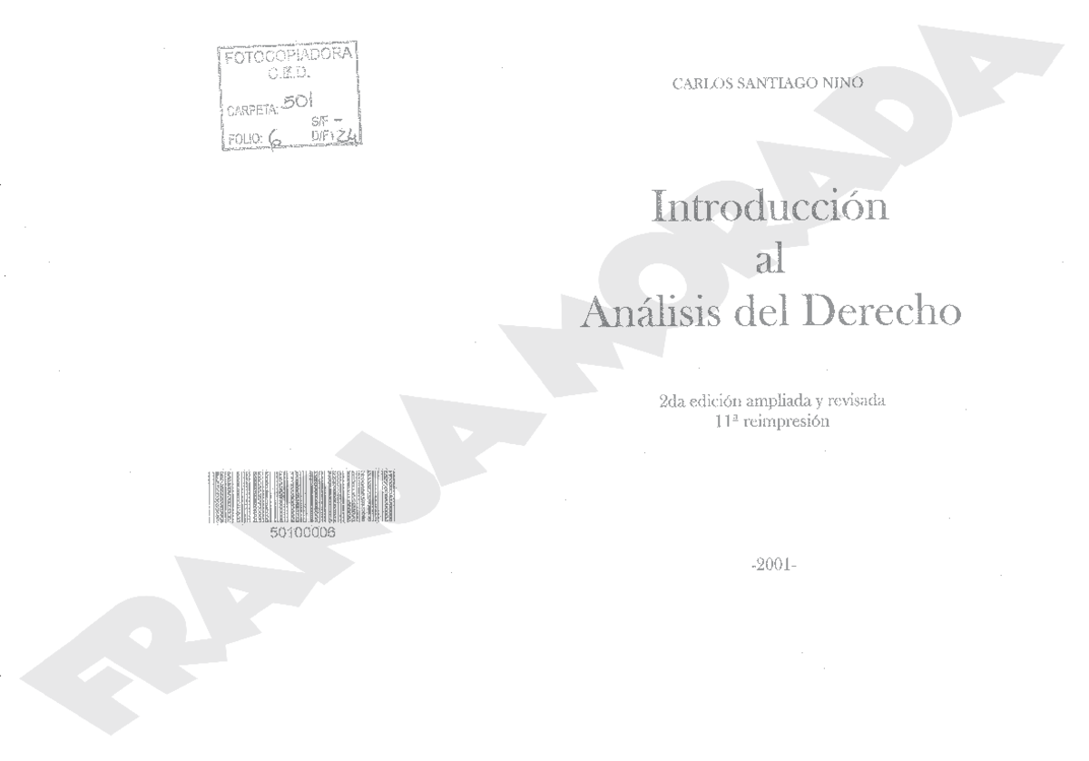 Nino Introduccion Al Analisis Del Derecho Pdf www.studocu.com