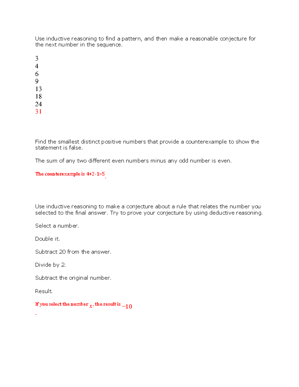 1 1 part 2 the nature of mathematical reasoning use inductive