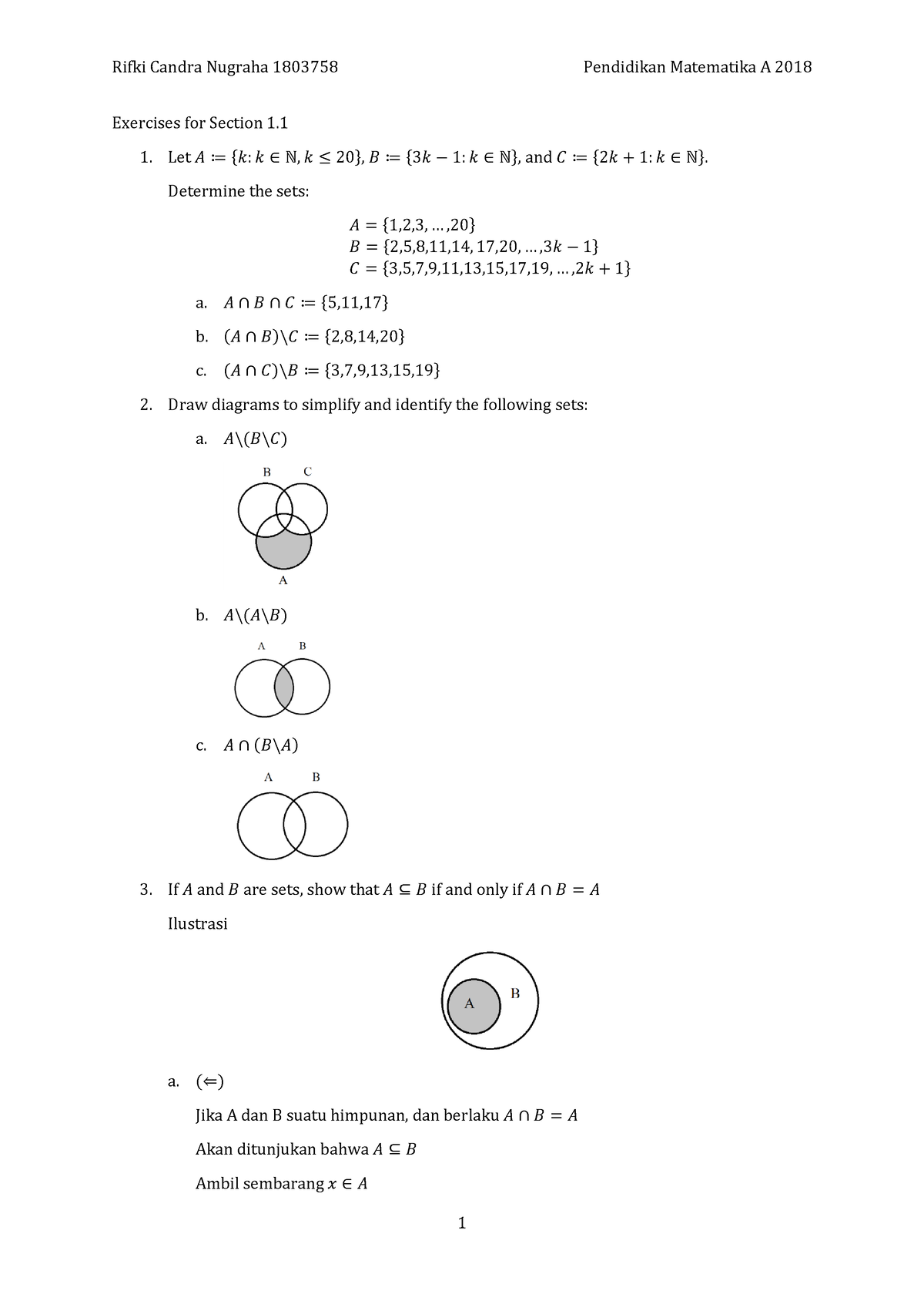 Manual Solution-Exercises For Section 1-1 - Exercises For Section 1 ...