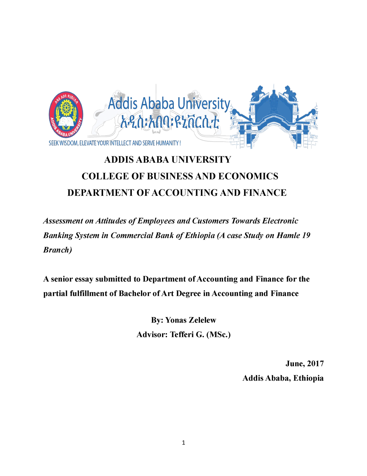 addis ababa university economics research paper pdf 2020