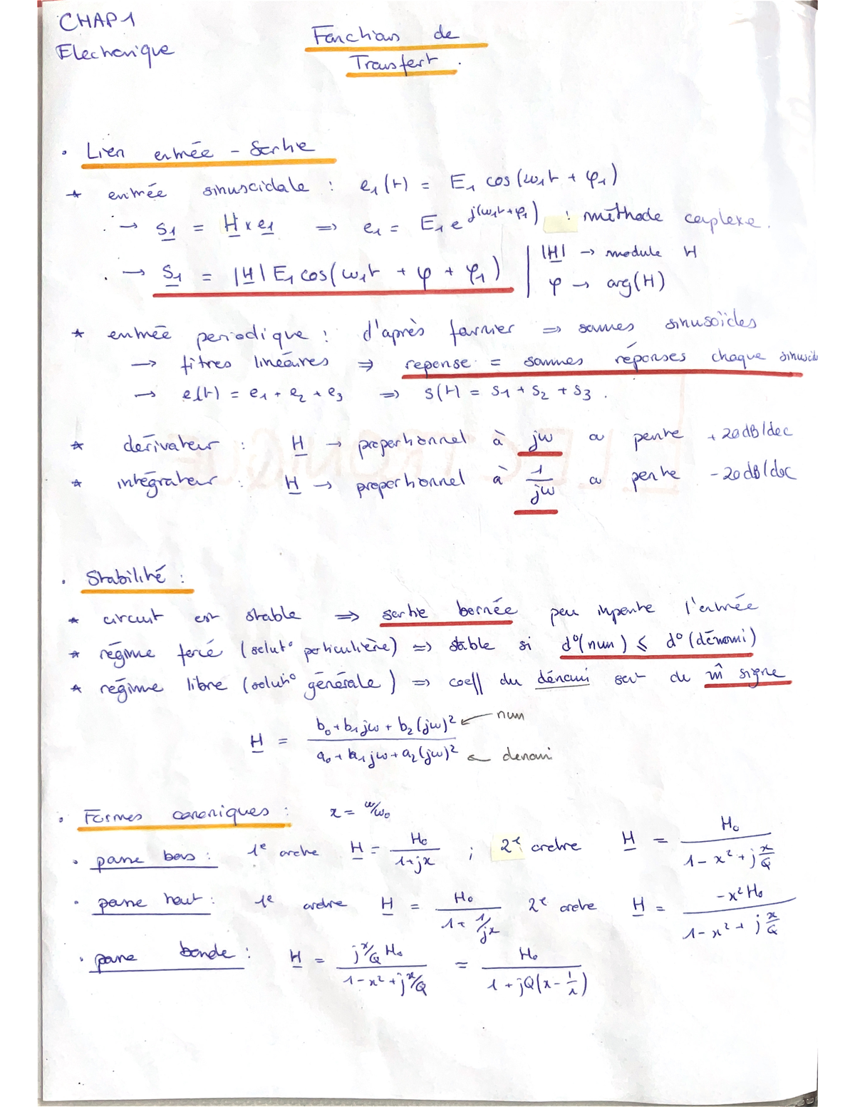 CHAP 1 - Électronique - Cours De CPGE PT* En Physique - CHAPイ F6ncbn De ...