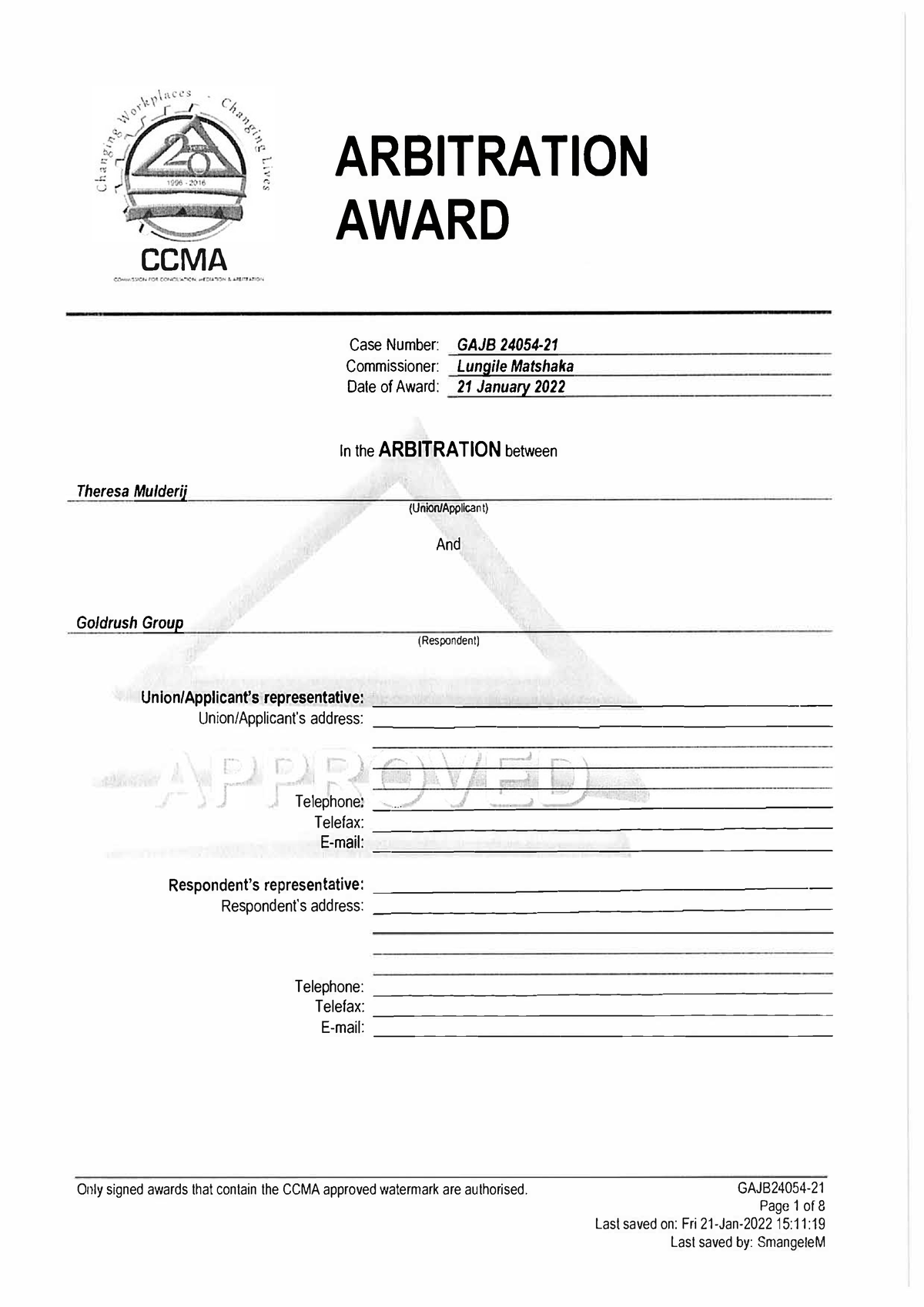 ccma-mulderij-v-the-goldrush-group-arbitration-award-ccma-theresa