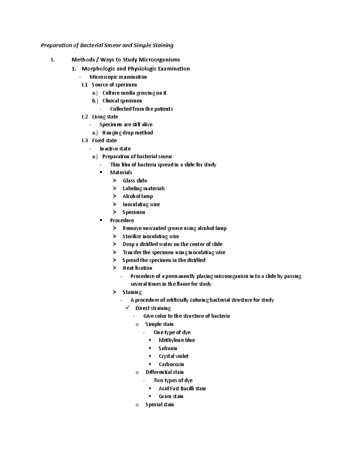 Preparation of Bacterial Smear and Simple Staining - Methods Ways to ...