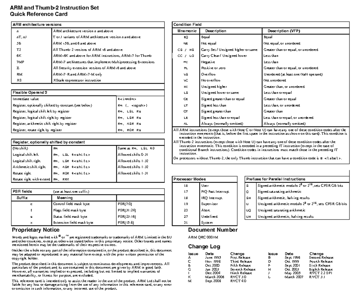 QRC0001 UAL 6-end - reference for arm and thumb - ARM and Thumb-2 ...