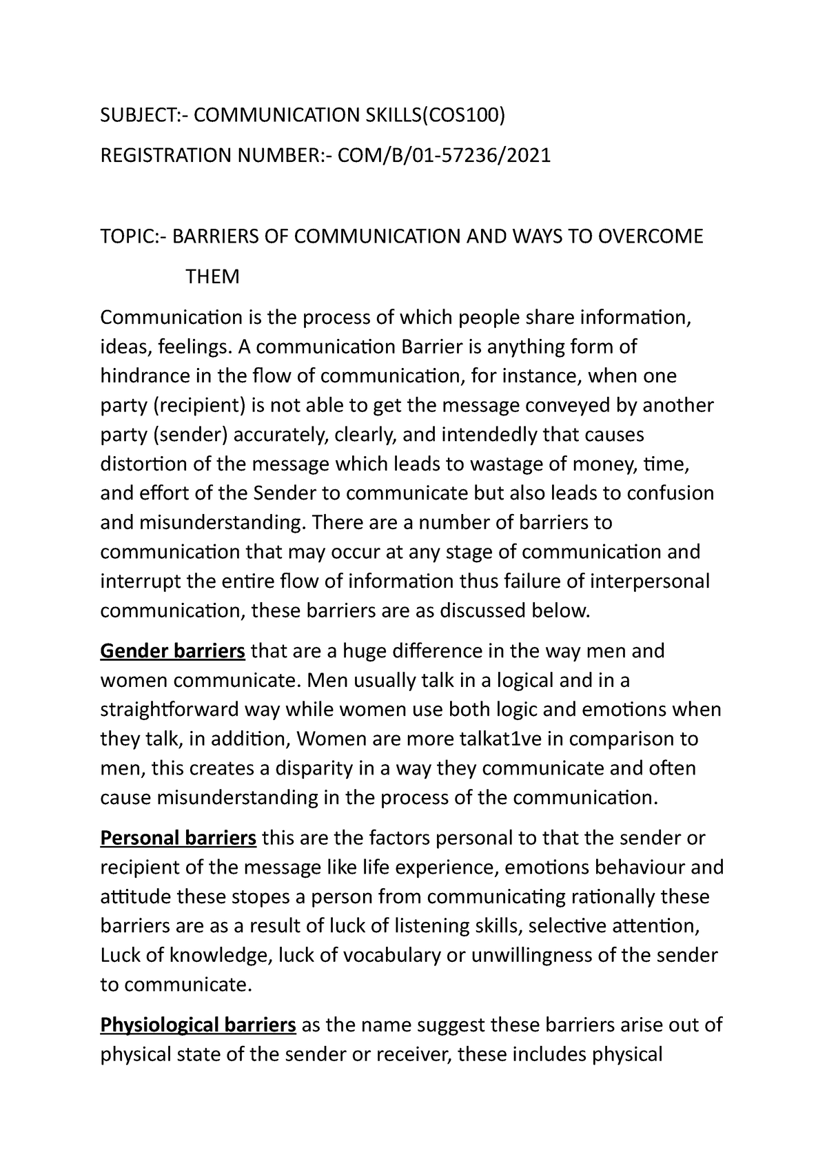 assignment topics for communication skills