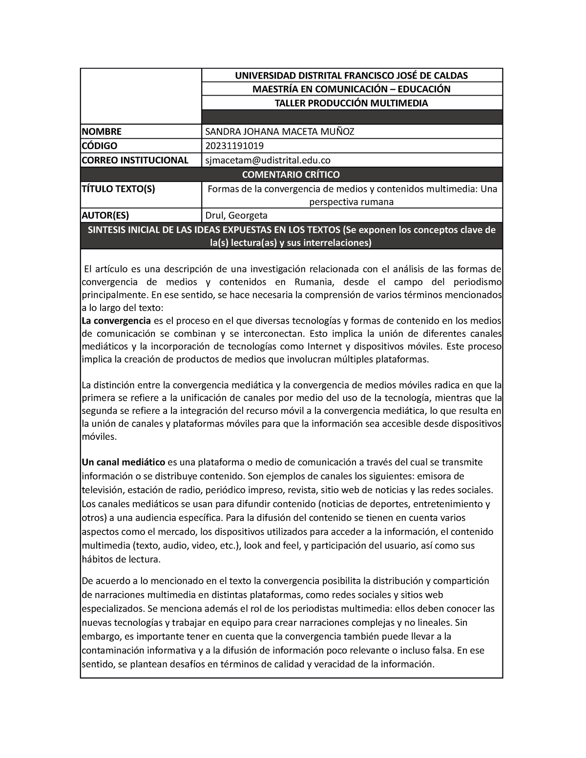 Formas De La Convergencia De Medios Y Contenidos Multimedia Sandra Maceta Reseña 4416