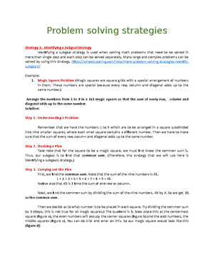 Problem Solving and Reasoning - Probability and Statistics - Studocu