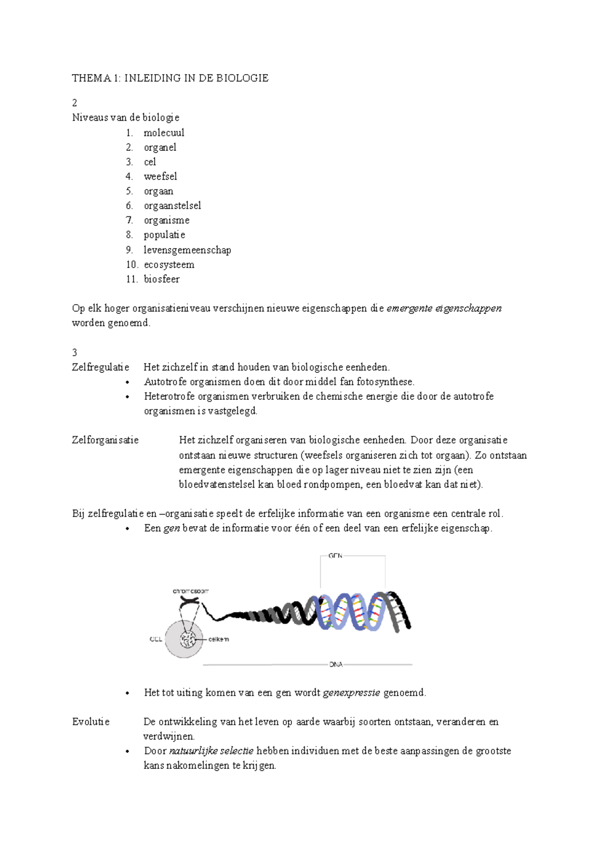 Samenvatting Biologie Boek 4a - THEMA 1: INLEIDING IN DE BIOLOGIE 2 ...