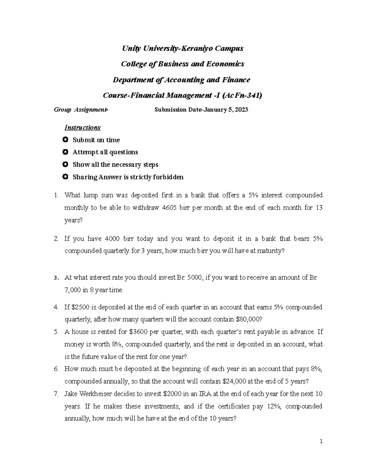 FM-I%20Group%20Assignment - Unity University-Keraniyo Campus College of ...