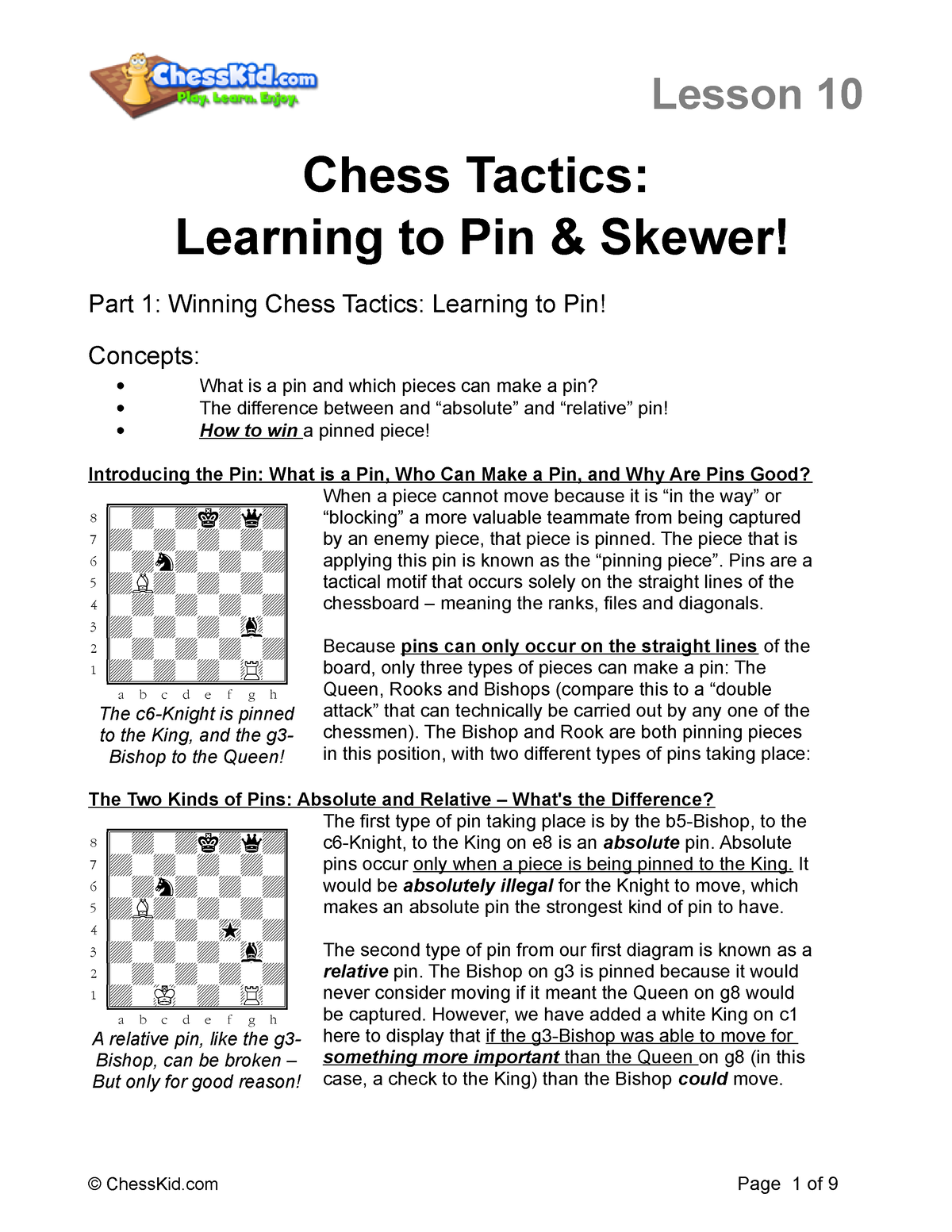 Rook Skewer  Chess Lessons 