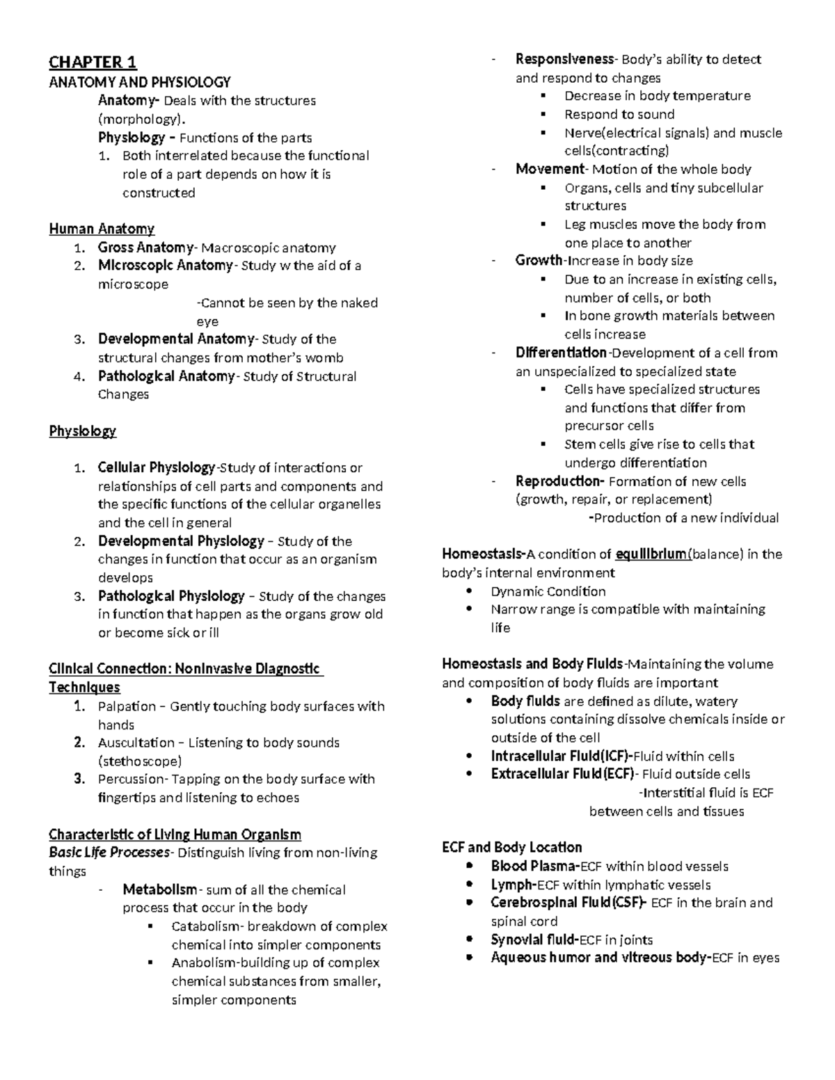 Ana Phy #1-1 - Happy for - CHAPTER 1 ANATOMY AND PHYSIOLOGY Anatomy ...