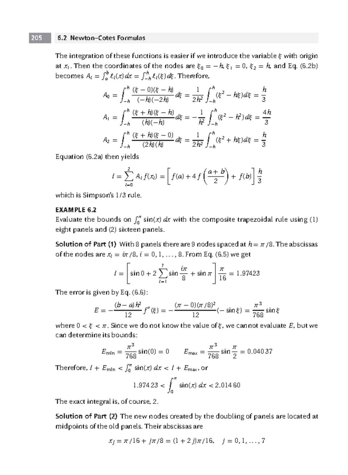 Numerical Method with Python-72 - 205 6 Newton–Cotes Formulas The ...