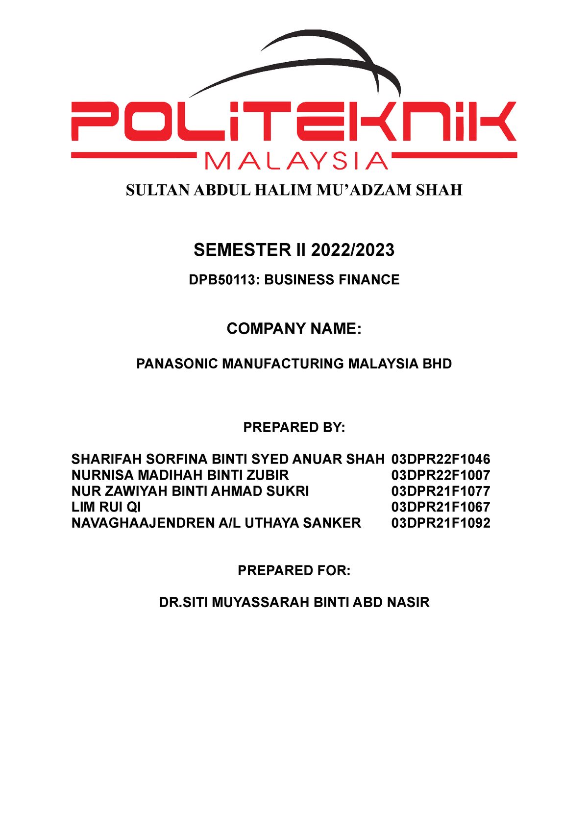 case study business finance politeknik