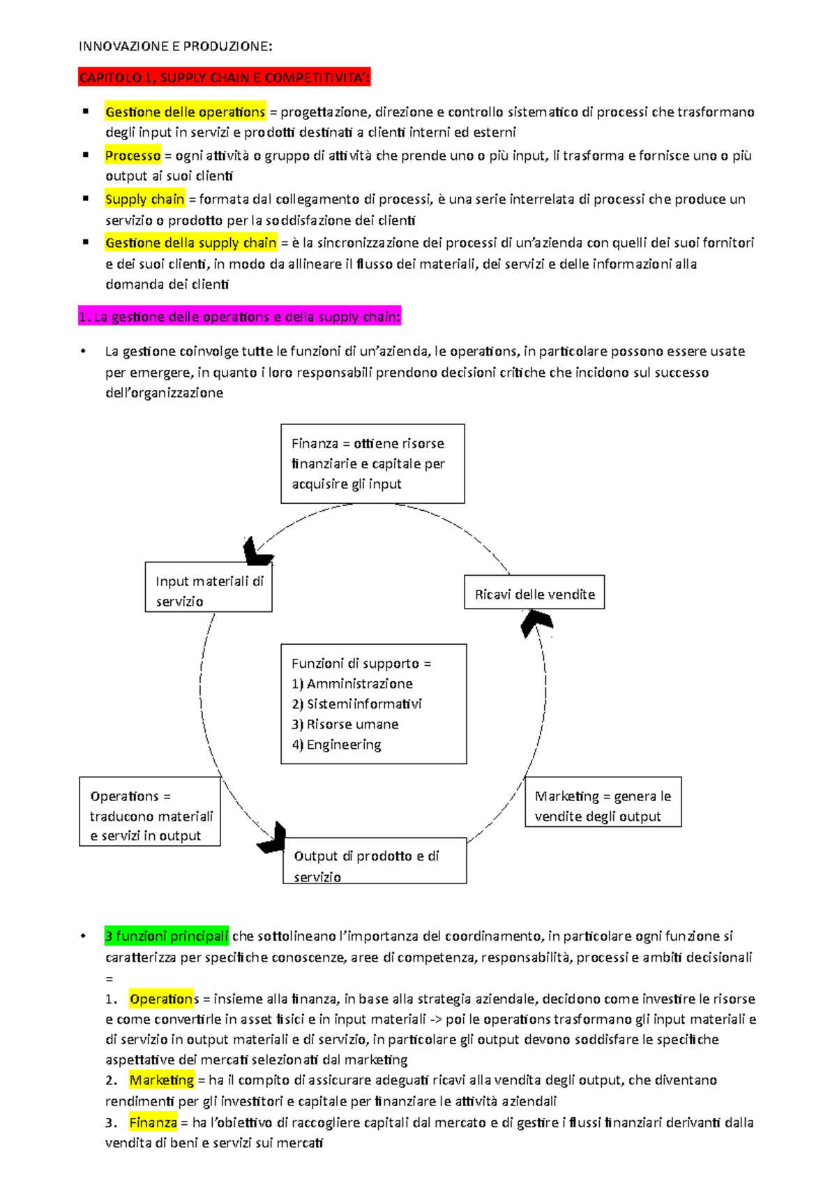 Innovazione E Produzione Teoria - INNOVAZIONE E PRODUZIONE: CAPITOLO 1 ...