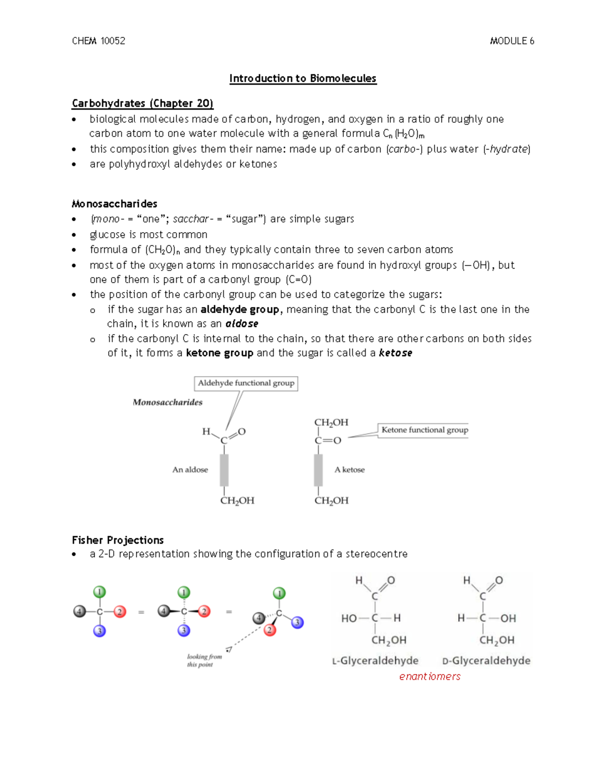 Biochem (biomolecules) part 1 Introduction to Biomolecules