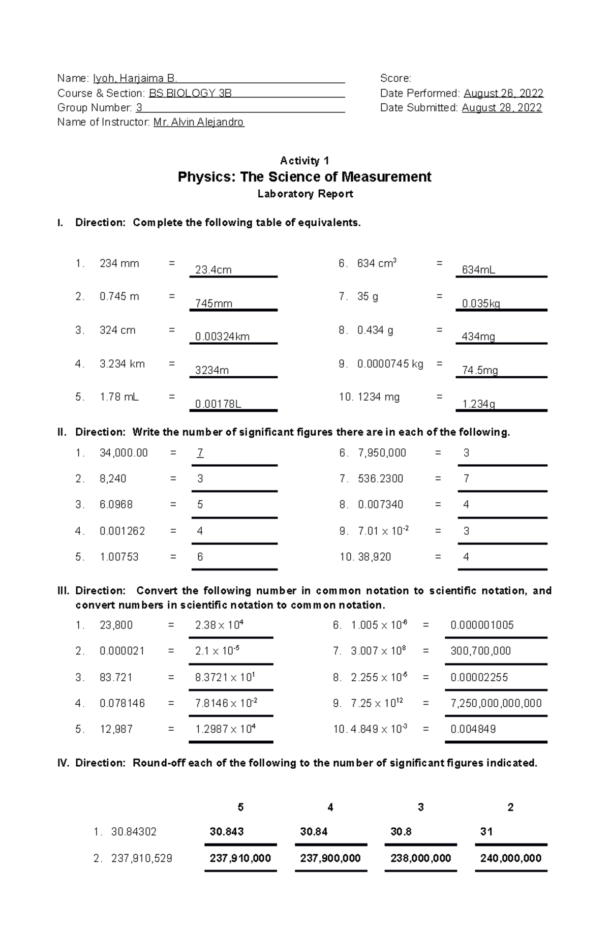 Arcillas Activity 1 - Microbiology - Name: Iyoh, Harjaima B. Score ...