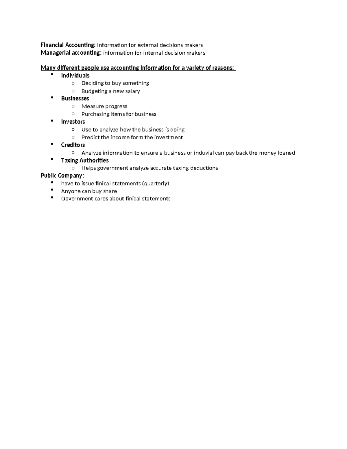 1.1 Acc Notes - Financial Accounting: information for external ...
