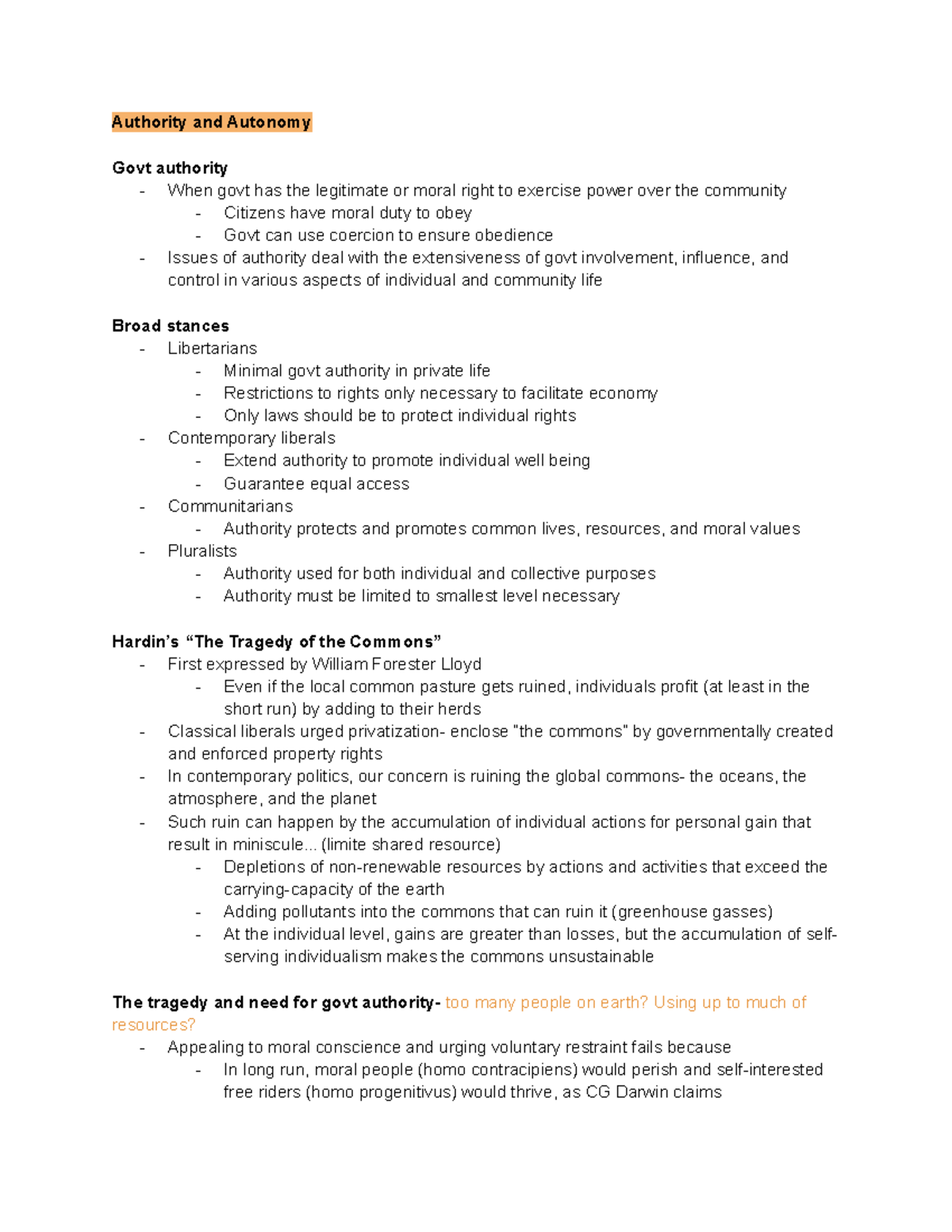 Session 16 - lectures notes and professor input - Authority and ...