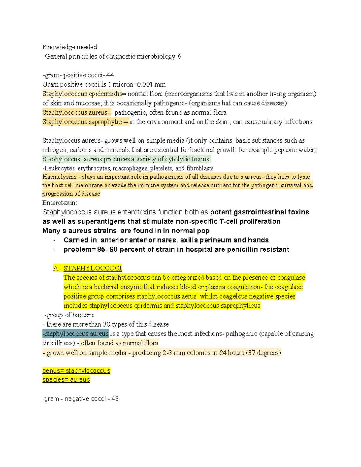 Microbiology quiz 1 Knowledge needed General principles of