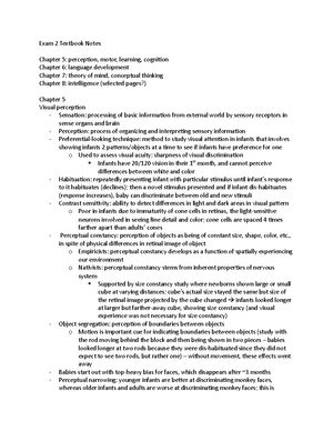How Children Develop Textbook Notes Chapters 4 - Chapter 4: Theories of ...
