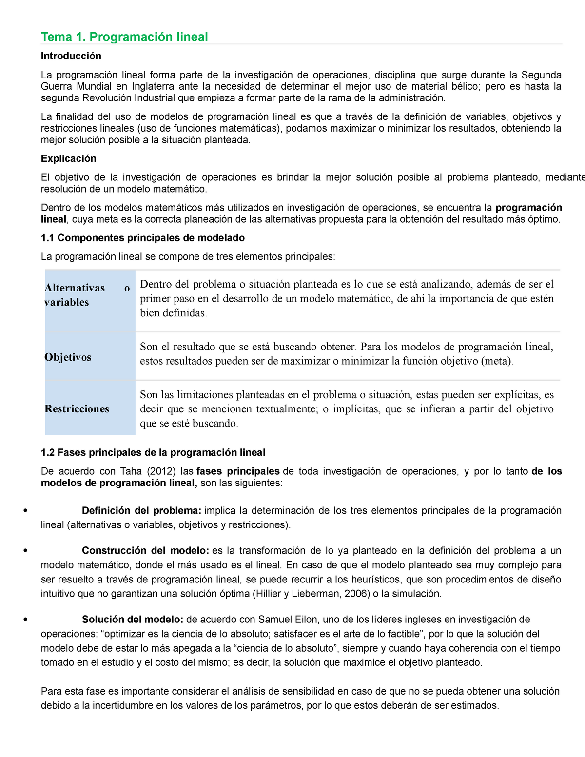 Temas Modelación - Resumen Modelos de calidad - Tema 1. lineal La lineal  forma parte de la de - Studocu