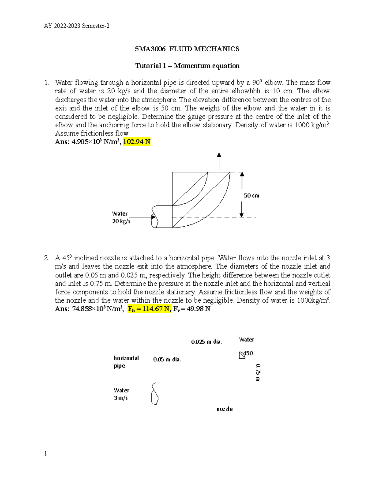 tutorials-1-5-tut-questions-water-20-kg-s-50-cm-water-3-m-s-0-m-450
