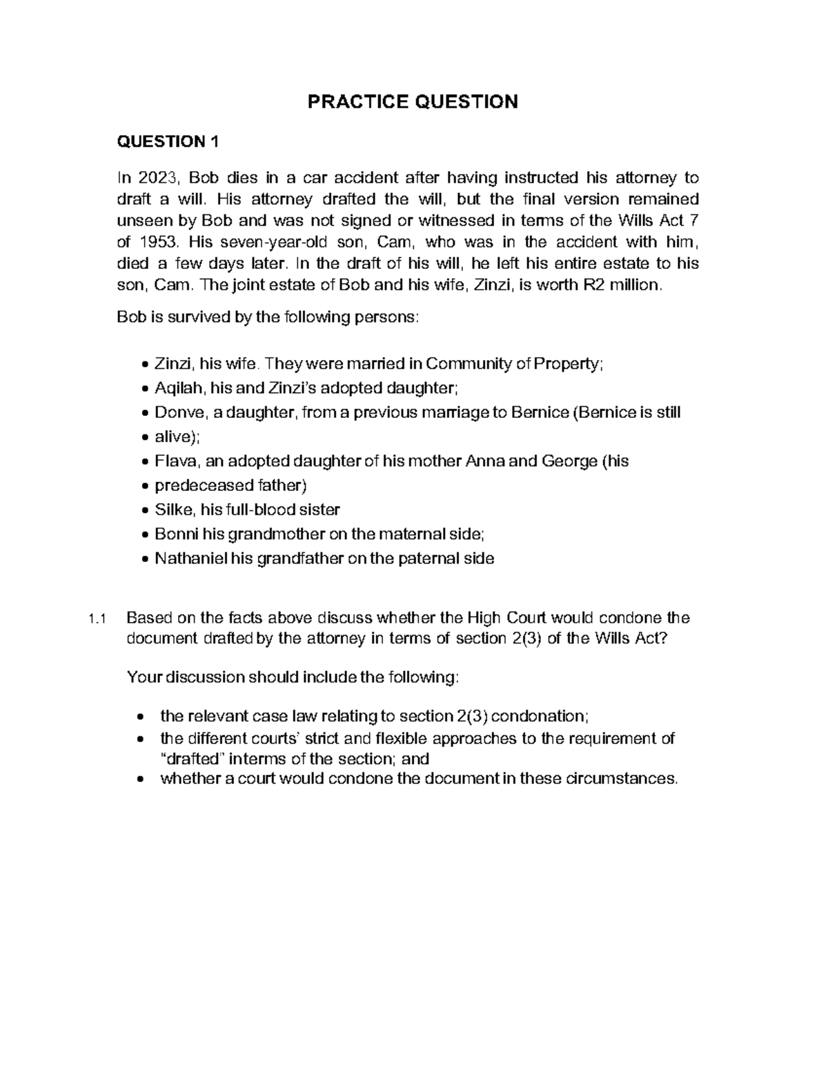 2023-Practice question Oefenvrae - PRACTICE QUESTION QUESTION 1 In 202 ...