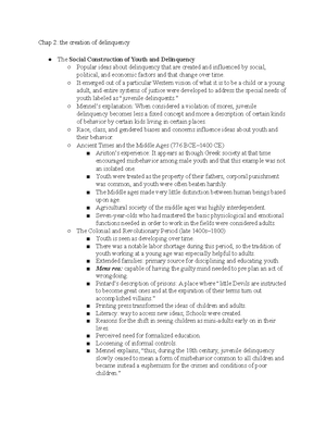 Chapter 1 Thinking About Juvenile Delinquency in a Diverse Society LN ...