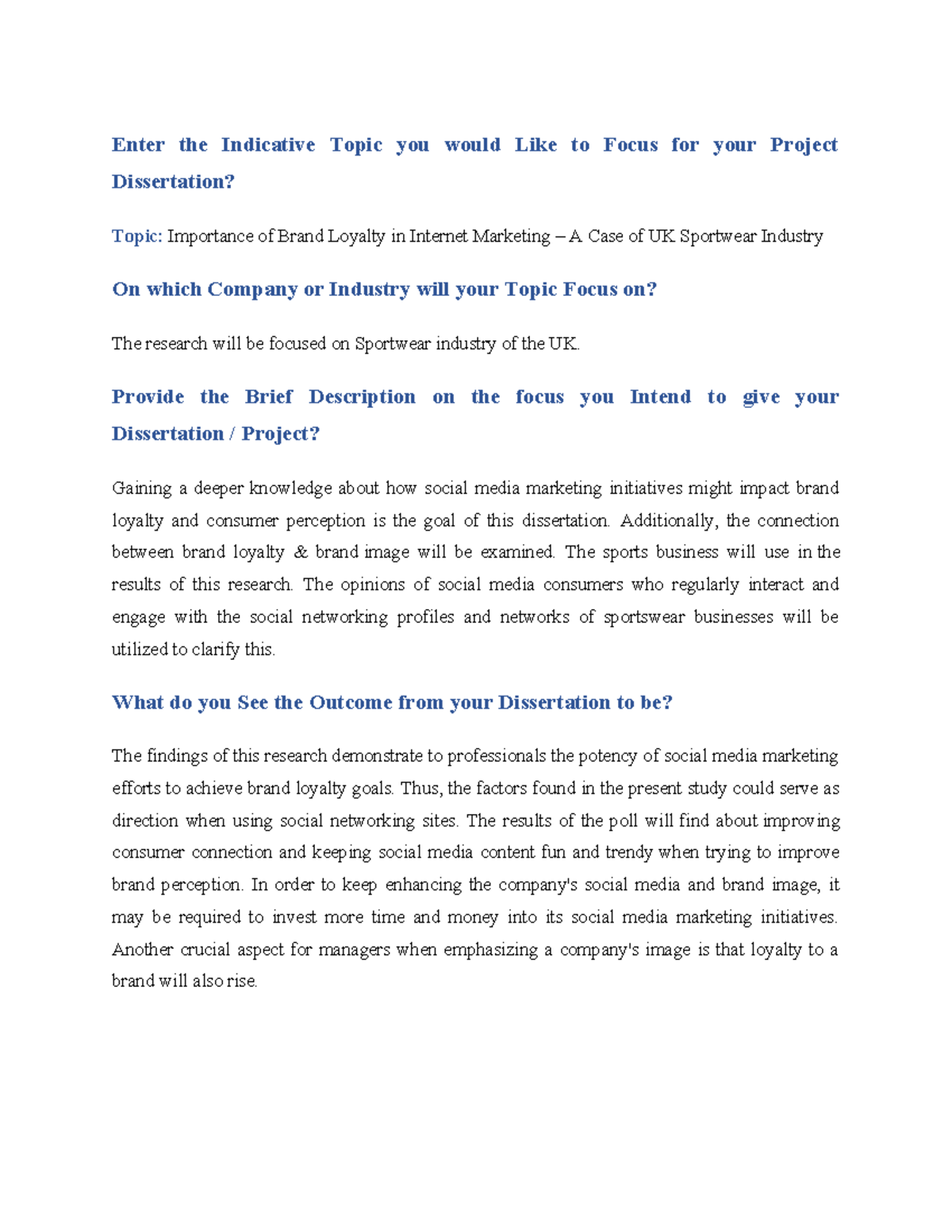 Importance of Brand Loyalty in Internet Marketing – A Case of UK ...