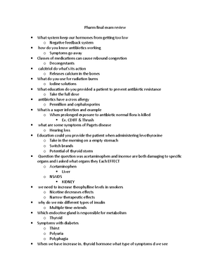 Pharm Final EXAM Study Guide - CHAPTER 1: INTRODUCTION TO DRUGS Nurse’s ...