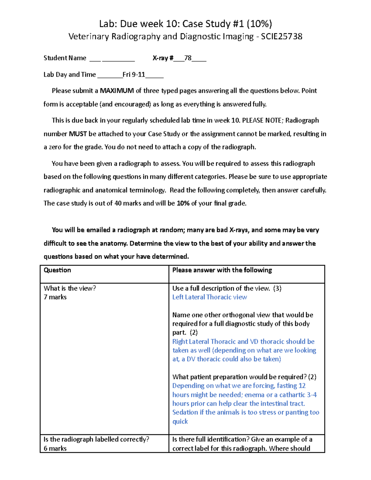 Case Study 1 Veterinary Radiography and Diagnostic Imaging SCIE