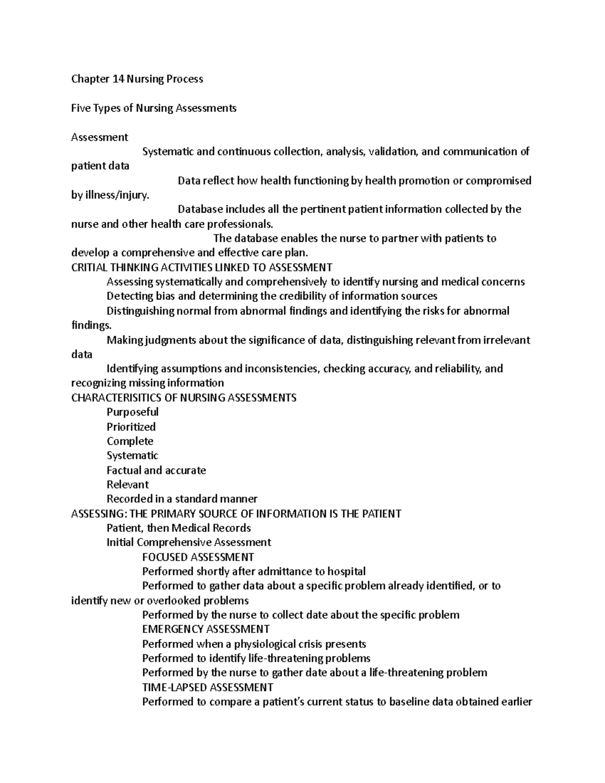 chapter-14-nursing-process-chapter-14-nursing-process-five-types-of