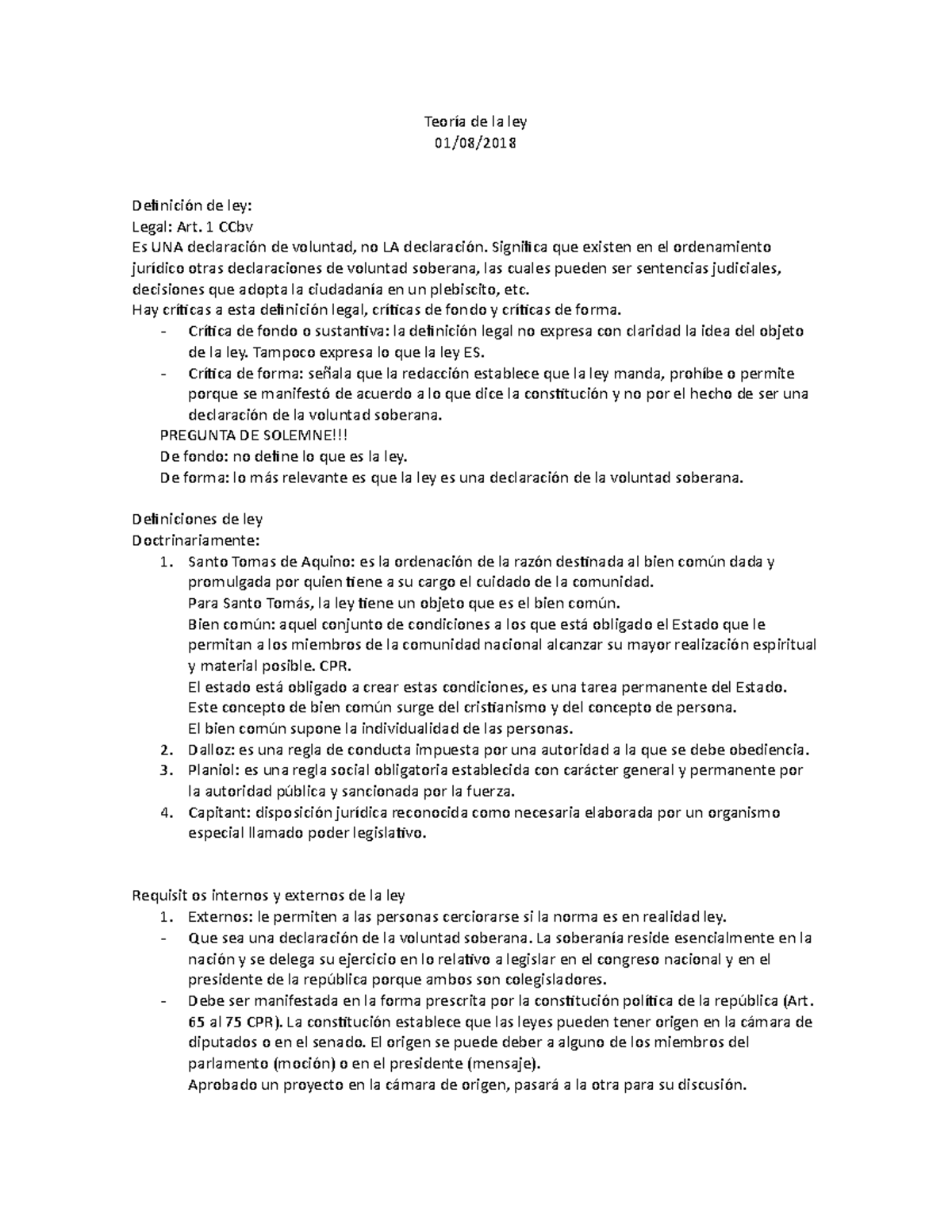 Prueba 2 da solemne teoria de la ley - Teoría de la ley 01/08/2018 ...
