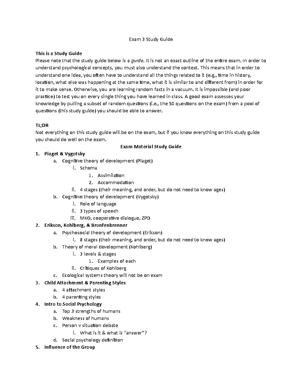 Exam 3 Study Guide 2021 - Exam 3 Study Guide This Is A Study Guide ...