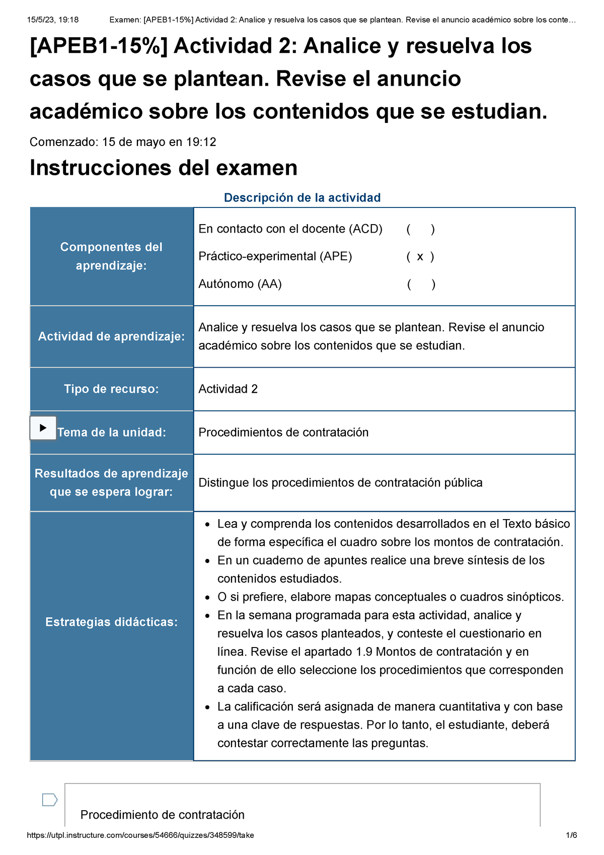 Examen [APEB 1-15%] Actividad 2 Analice Y Resuelva Los Casos Que Se ...