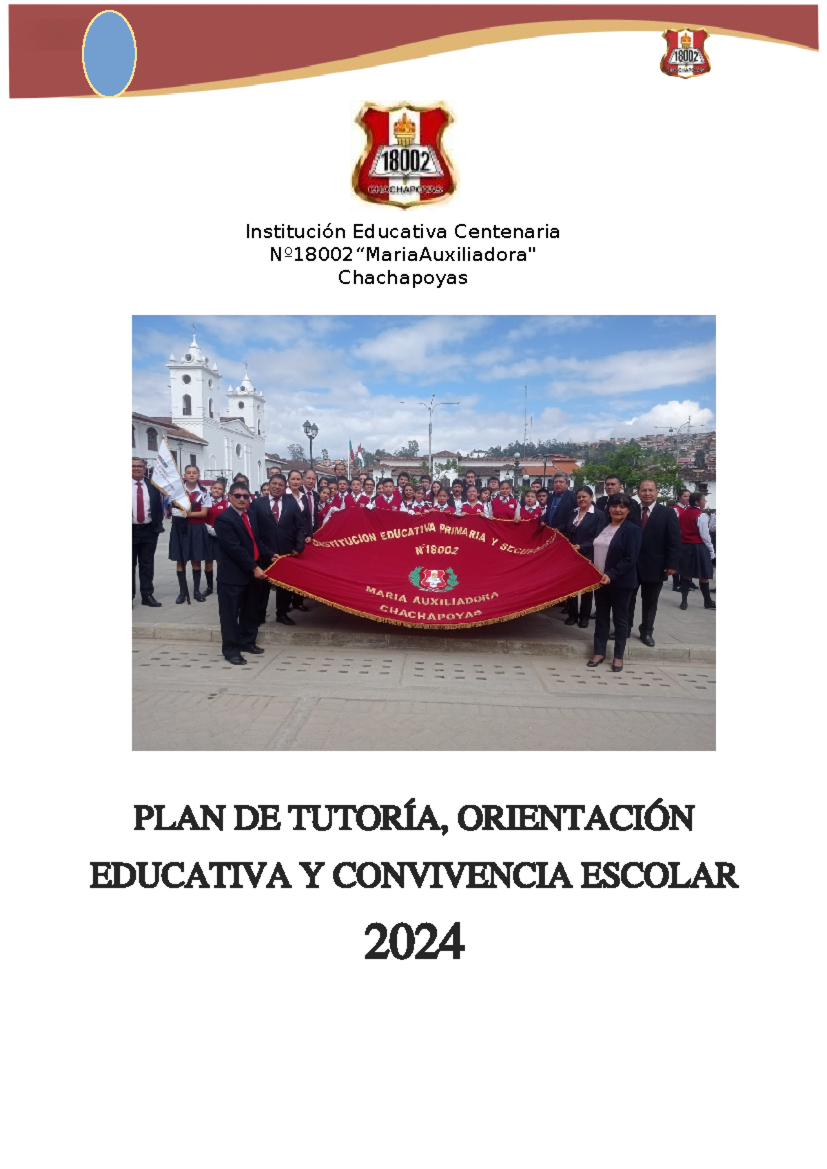 PLAN DE Tutoría MA 2024 - apoyo en la labor tutorial - PLAN DE TUTORÍA ...