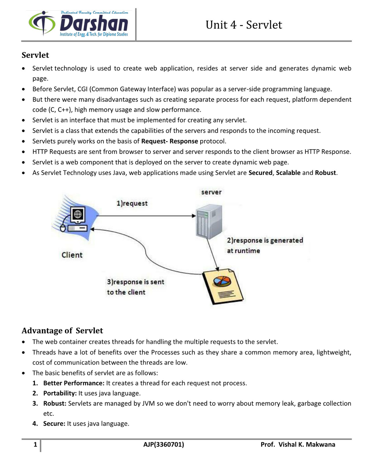 Unit 4 Advance Java - Computer Engineering - Studocu